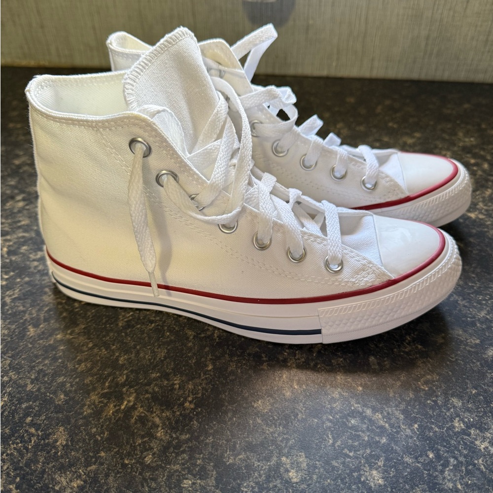 Converse White High-Tops size 7 W